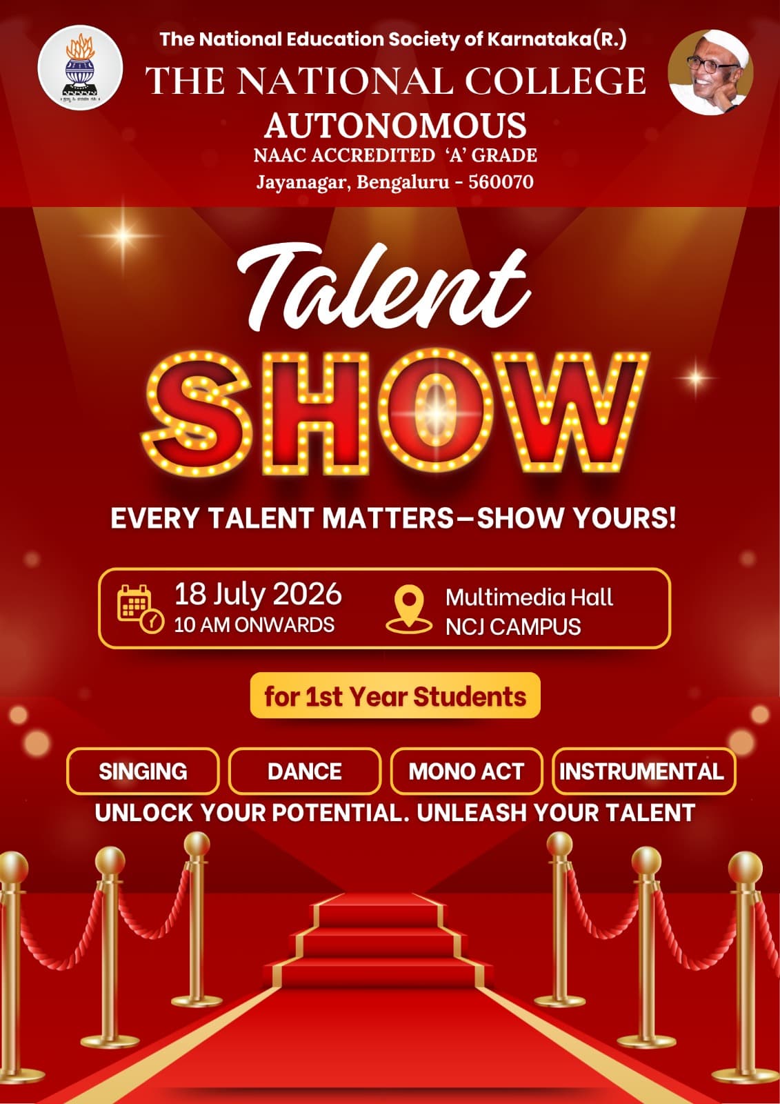 Talent Show For 1st Year Students